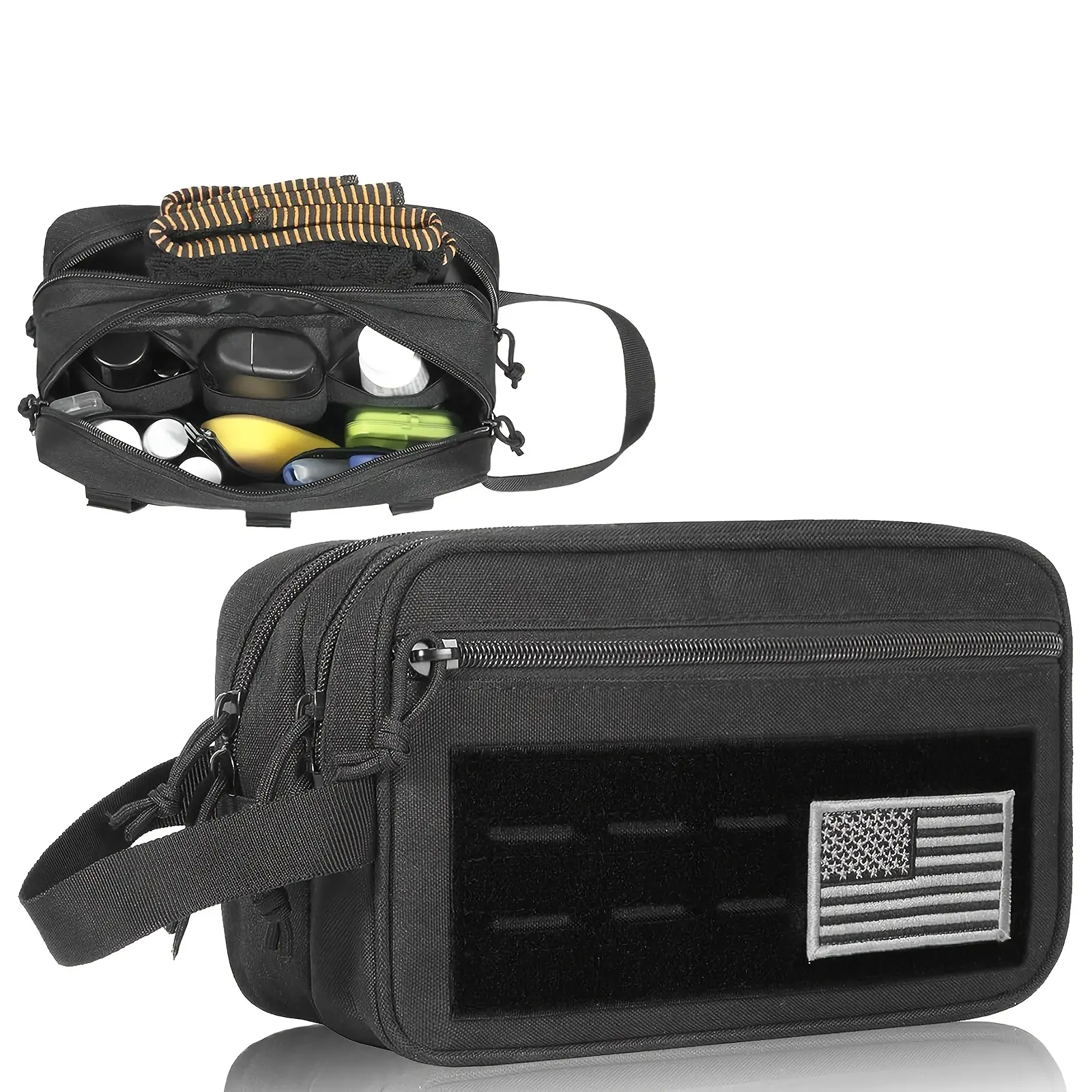 Men's Outdoor Adventure Grooming Bag - 10 inches (25 cm) | Spacious pockets and moisture-proof design, multi-functional storage bag, portable toiletry bag for men and women, suitable for camping and travel hygiene kit, perfect holiday gift.
