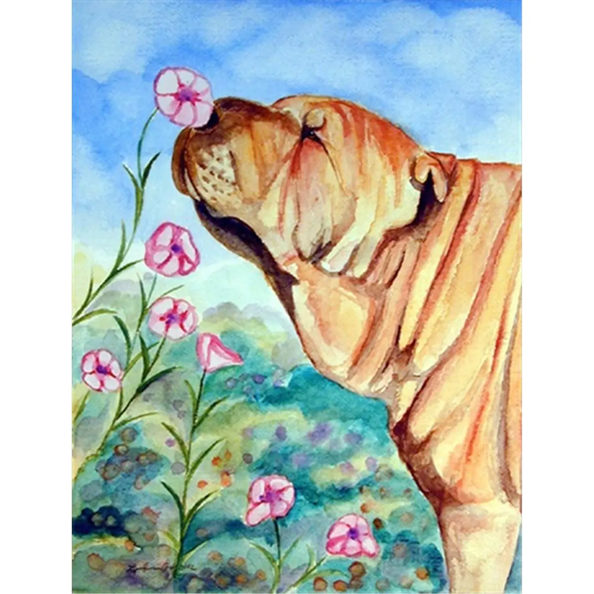 212 MAIN Shar Pei Unique Artwork Double-Sided Garden Flag - 100% Polyester, 11 x 0.01 x 15 in, 0.19 lbs, Weather-Proof, Fade-Resistant Carolines Treasures Design for Home Improvement & Garden Decor