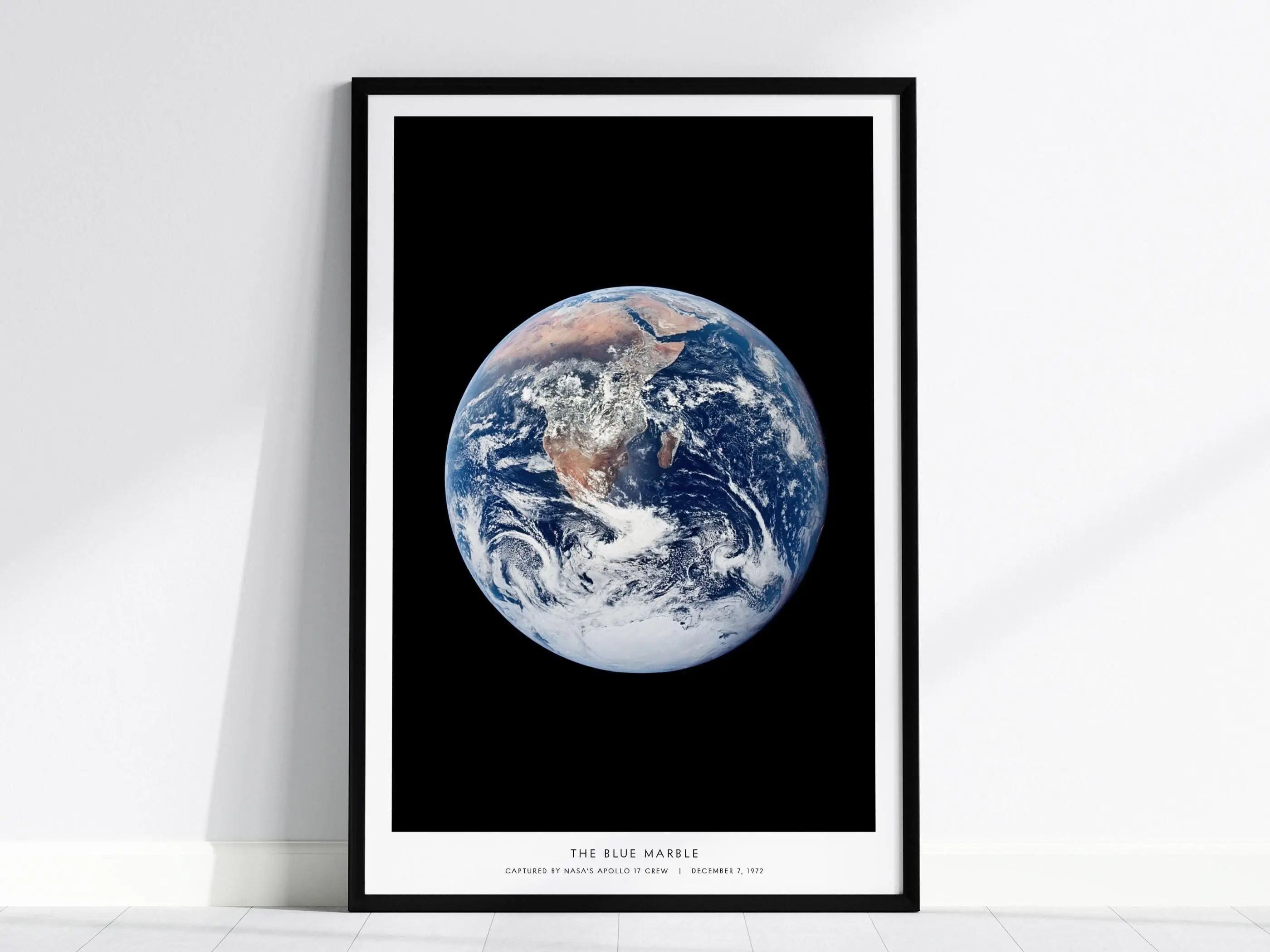 Blue Marble Earth Poster | NASA Apollo 17 Whole Earth Wall Art