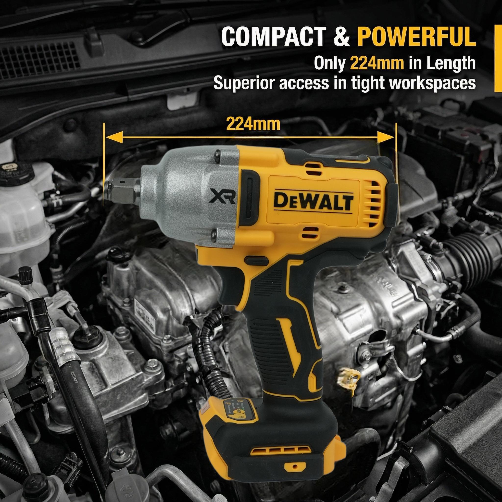 DEWALT DCF900NT Cordless Impact Wrench 20V Brushless Motor For Heavy Duty Fastening Work tool kit set Drill Household machine power diy great gift workshop use repair