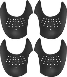 2 Pairs Shoes Crease Protector Toe Box, Prevent Sneaker Shoes Crease Protector for Men and Women 5-12" (Black)