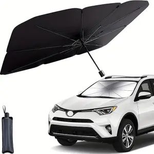 Windshield Sun Shade Foldable Umbrella, Sun Shade for Car Windshield, Car Window Shades [Silver Heat Shield - UV Reflective] Universal Fit Medium (56"x31")