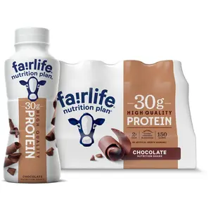 Fairlife Nutrition Plan Gluten-Free Ambient Vitamin Beverage - 30g Protein Shake, Chocolate Flavor, 11.5 fl. oz., 12-Pk