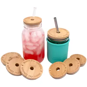 Bamboo Straw Hole Tumbler Lid