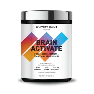 Whitney Johns Brain Booster Powder - Neuro Enhancer, Zero Caffeine, C8 MCT-O4T, Zero Added Sugar, Suitable for Adults