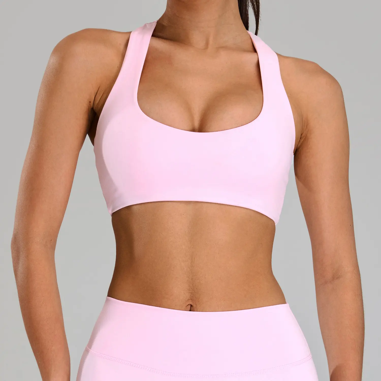 Women's Buttery Soft Square Neck Padded Compressive Seamless Longline Sports Bra - Bras for Women, Activewear Crop Top for Yoga, Running Workouts, Sports Bra For Women