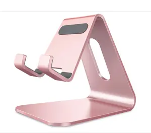 Holder, Aluminum Desktop Stand Compatible with Switch, All Smart Phone, iPhone 15 14 13 12 Pro Max Plus Mini Xr X Se 8 SE -Rose Gold