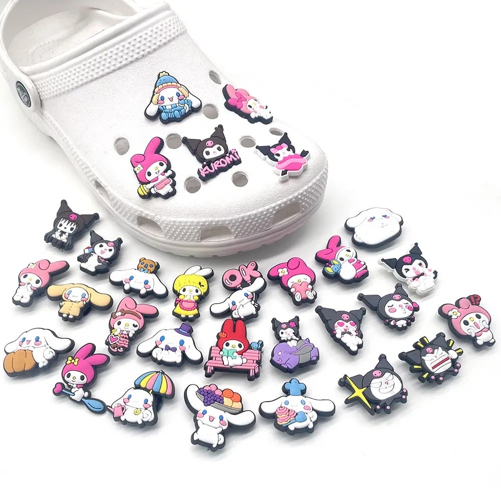 Sanrio Hello Kitty Shoe Flower Decorations 26-Piece Set Adorable Characters for Shoes Versatile Fun Easy to Use Perfect Gift