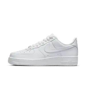 Nike Air Force 1 "Triple White" Men's Sneakers, White Color, Classic Design, Ideal for Versatile Wear