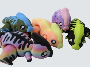 3D Printed Articulating Tiny Parasaur Magnet – Cute Mini Dinosaur Decor