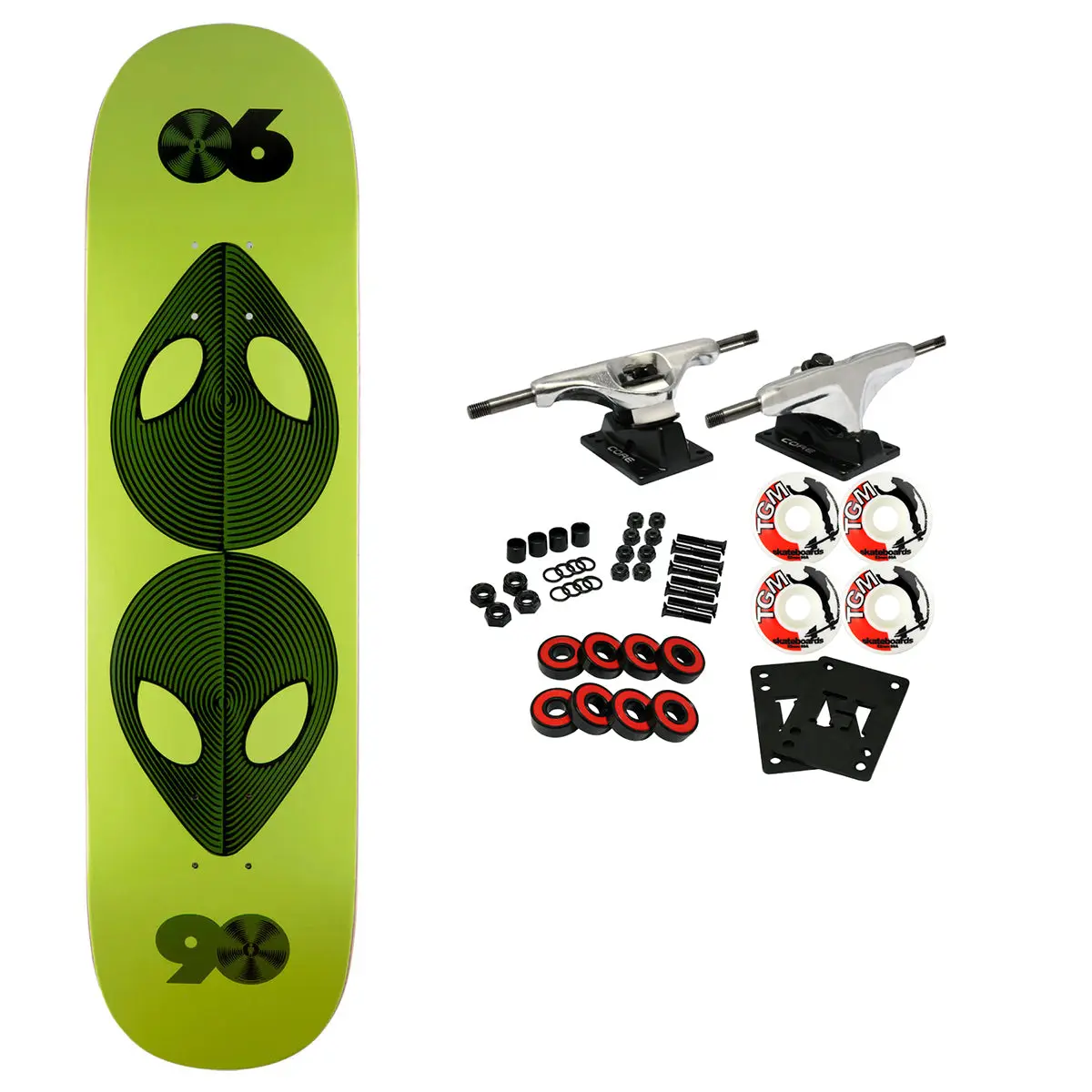 Alien Workshop Skateboard Complete Scanners Twin Green 8.375" x 32.25"