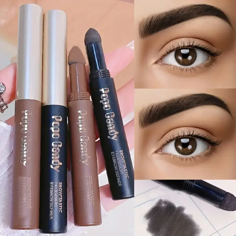 Sponge Head Brow Tinting Mascara 3D Brow Gel Waterproof Non-Smudging Natural Easy Coloring Daily Makeup Versatile Premium Black Coffee Brown Brow Tinting Mascara Eyebrow Products