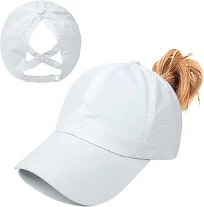 Ponytail Hat Womens Quick Drying Mesh Ponytail Hole Baseball Cap Sport Sun Hats for Outdoor Activities