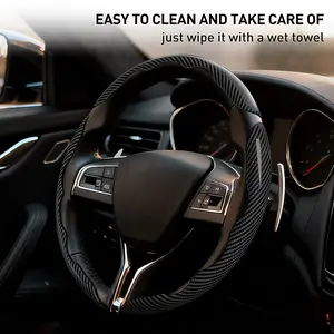 Car Steering Wheel Cover, Non-slip Design Steering Wheel Protector, Universal Car Steering Wheel Cover for 15 Inch, Decor Gadgets, Car Accessories, Men Gifts, Car Essentials, Vehicle, for Racing, Car Interior Kit