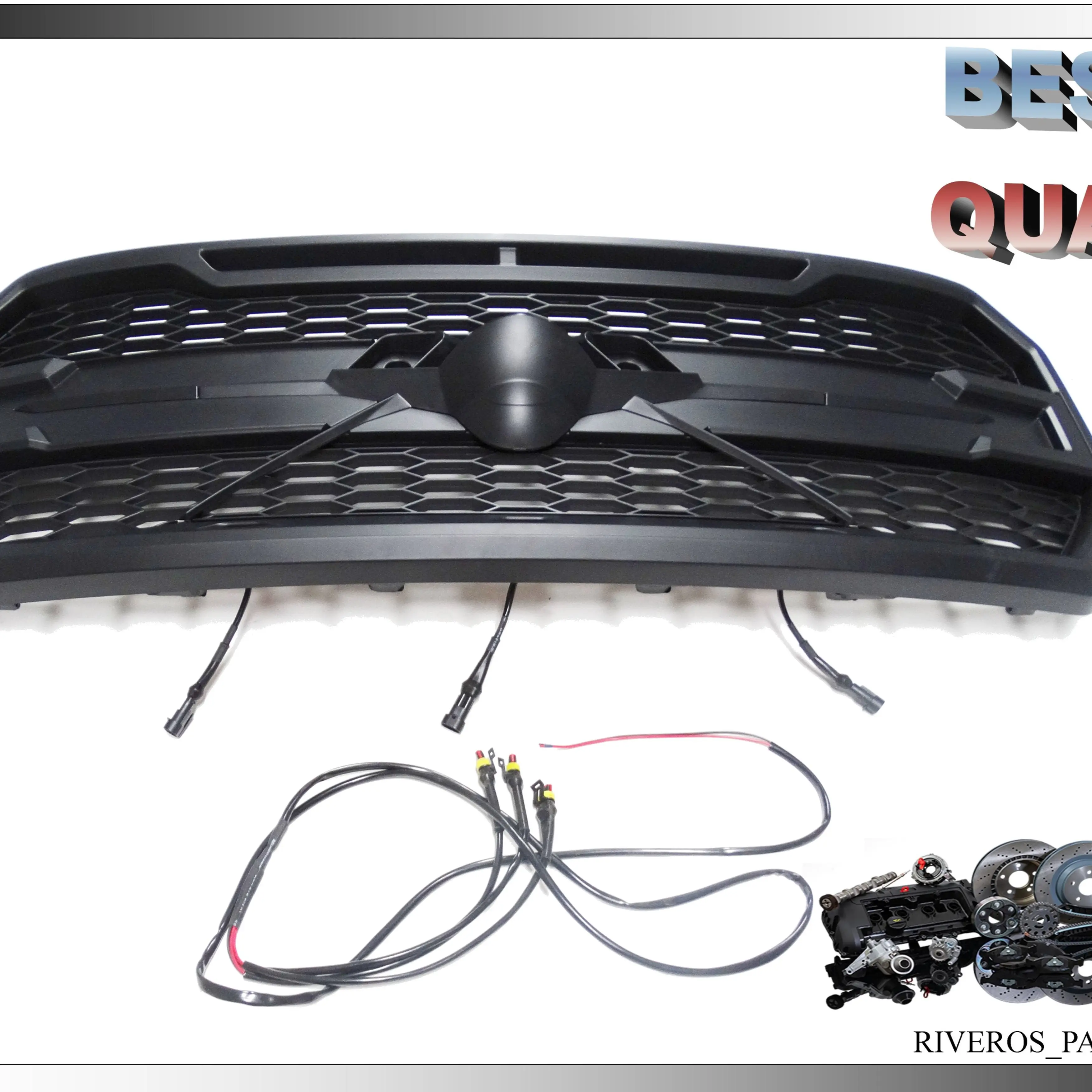 NEW FRONT UPPER GRILLE for FORD F-150 15-17 2.7L 3.5L 5.0L W/AMBER LAMP MESH