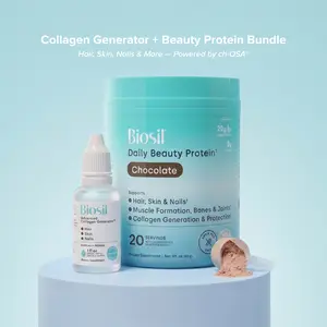 Biosil Collagen Support & Protein Bundle – Collagen Support Drops + 20g Beauty Protein (Chocolate) | Beauty From Within