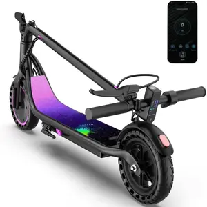 Electric Scooter, 500/300W Powerful Motor, 22/19 MPH Max Speed, 28-15 Miles Range, Lightweight Foldable Kick Scooter with Dual Braking Systems, Smart APP