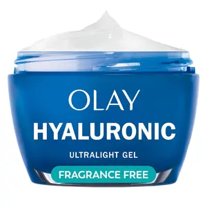 Olay Hyaluronic Ultralight Gel - with Niacinamide and Peptides, 24 Hour Refreshing Hydration, 1.7 oz