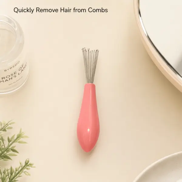 Hair Brush Cleaner Tool, Portable Hair Remover Rake for Combs, Home Hair Cleaning Accessory