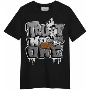 100% Cotton Trust No One Graffiti T-Shirt, Street Art Money Hand Graphic Tee for Men and Women, Urban Style Streetwear Top with Bold Trust No One Print, Trendy Hip Hop Graphic Shirt for Casual Everyday Wear