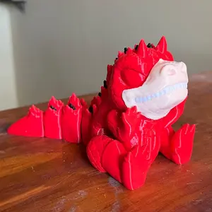 Chibi Daredevil-zilla Flexi Toy - Cute Mashup Articulated Toy Figure - 3D Printed