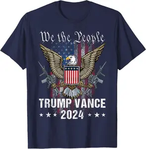 Trump Vance 2024 US Flag VINTAGE TEE Unisex T-Shirt Hoodie Sweatshirt Tank Top
