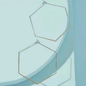 Khadijah Hexagon Hoop Earrings