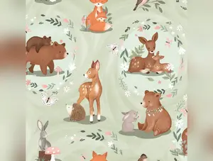 Baby in Bloom Flannel | Picture Perfect Green by Jo Taylor for 3 Wishes | 21673-GRN