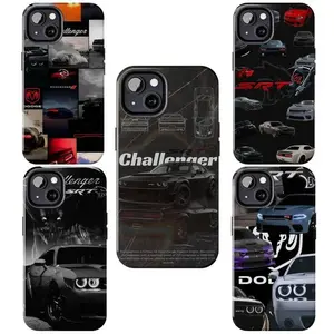 Dodge Challenger Srt Hellcat Collection Sport Car Collage Two-In-One Drop-Resistant Mobile Phone Case Protection, Shockproof For IPhone 17-12, Pro Max, Pro Plus, and Samsung S25 24 23 Safety Case