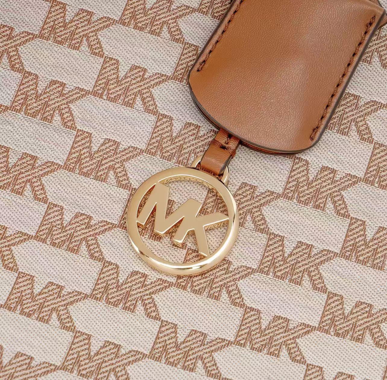 Michael Kors Mirella Medium Tote Bag – Signature MK Logo Print, Faux Leather Shoulder Satchel, Vanilla/Ebony Michael Kors Mirella Medium Tote Bag – Signature MK Logo Print, Faux Leather Shoulder Satchel, Vanilla/Ebony