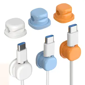 3-Pack Magnetic Charging Cable Organizers, Colorful Cord Management Clips & Adhesive Holders, Ideal for Phones & USB Cables