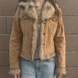 Melad vintage Y2k fur patchwork slimming jacket