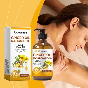 OceAura Ginger Massage Essential Oil, Ginger Care Essence Oil Body Massage Daily Care Firming Skin