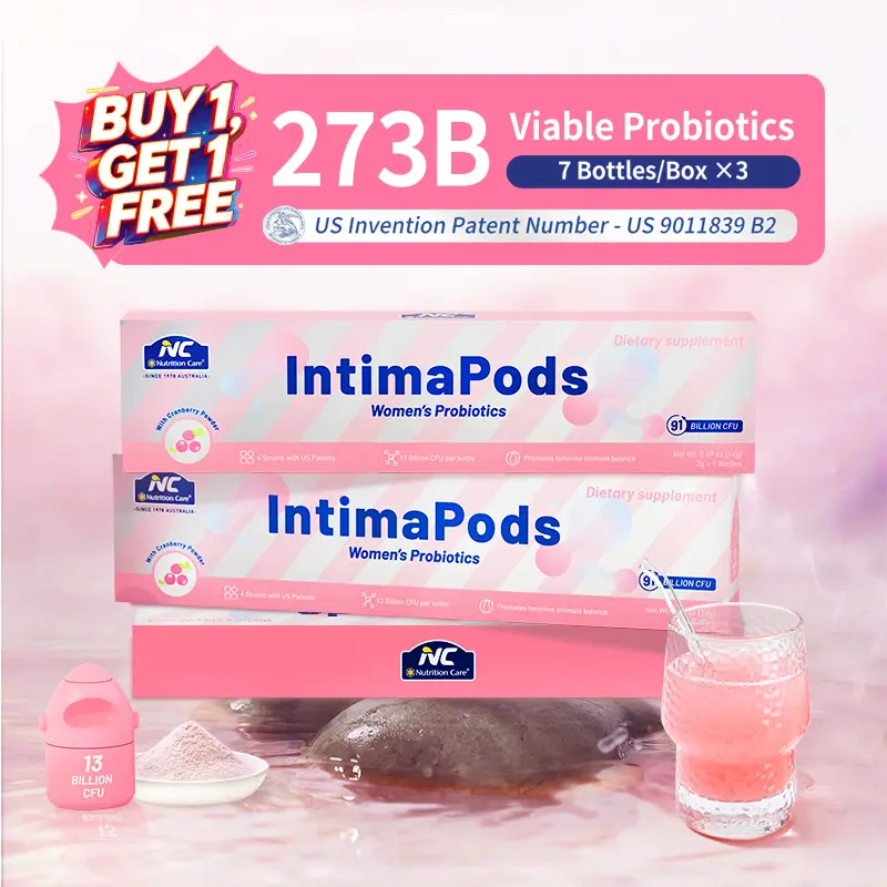 Summer Sale|Buy 1,Get 1 Free|NC Nutrition Care IntimaPods Women's Probiotics 273B CFU | Health, pH Balance & Dryness Relief | Urinary Tract & Ovarian Support | Safe During Pregnancy & Breastfeeding | Dietary Supplement