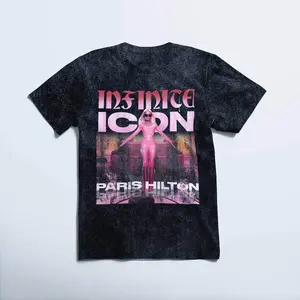 Paris Hilton - Icon Rising Mineral Wash Boyfriend Unisex Comfort Tee T Shirt
