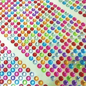 640pcs/pack 5mm, 900pcs/pack 4mm, 1040pcs/pack 3mm Rhinestone Stickers, Gemstone Stickers, Self-adhesive Jewelry Stickers, Crafts Sparkling Rhinestone Stickers, Eye Makeup Decoration, Eyes, Nails, Acrylic Rhinestone Stickers In Various Styles