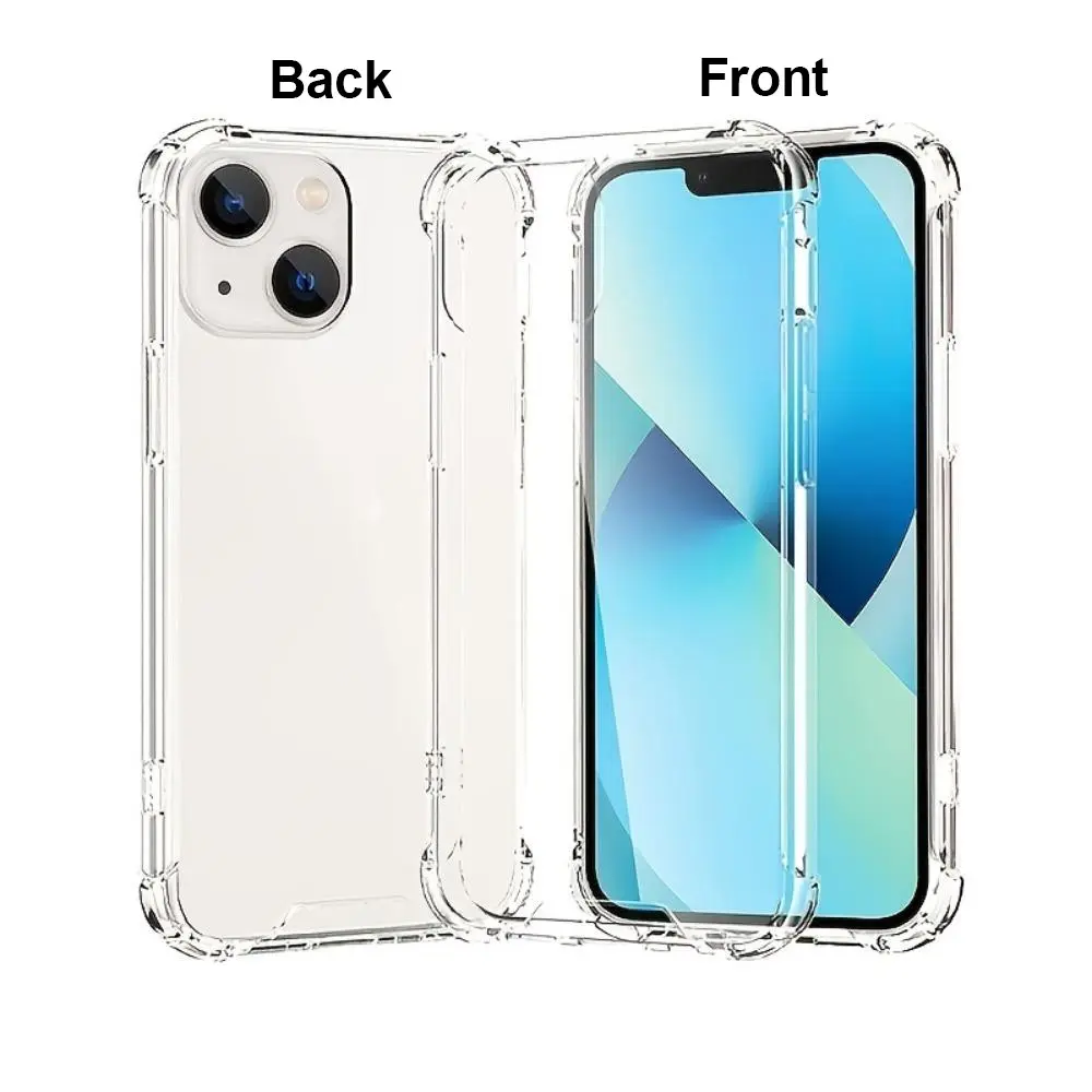 Transparent Thickened Corner TPU Protective Durable Anti-Drop Shockproof Scratch-Resistant Phone Case Cover for iPhone 11/12/13/14/15/16/17 Pro Max/Mini/Plus Protection Casing