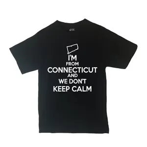 CustoMonsterDesigns Men's I'm from Connecticut and We Don't Keep Calm Shirt