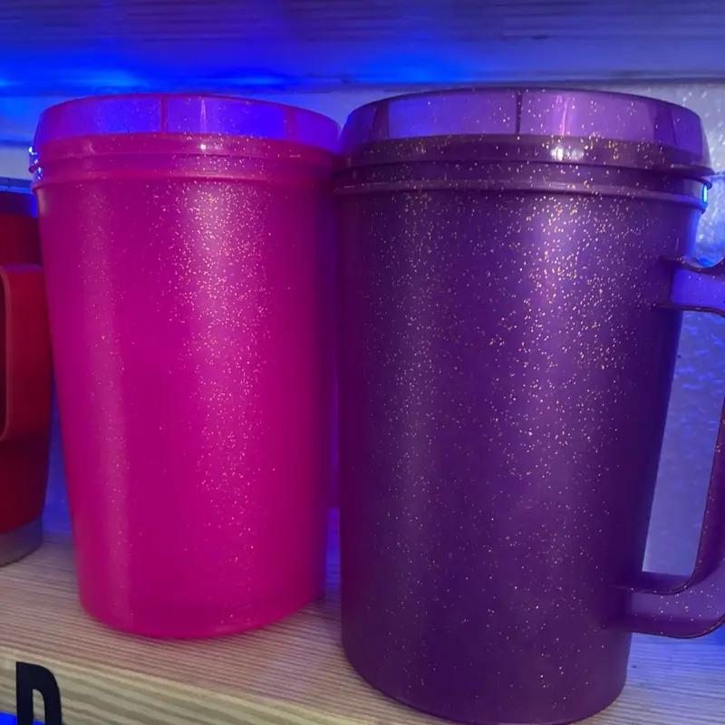 34oz trucker mug glitter