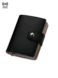 Rfid Big Capacity Bank Credit Card Holders Men Wallets Business Visit Cardholder Metal Case Money Bag Purse Wallets Storage Bag Wallet for Men, Gift for Chrismas Day, Gift for Men, Multi Card Wallet