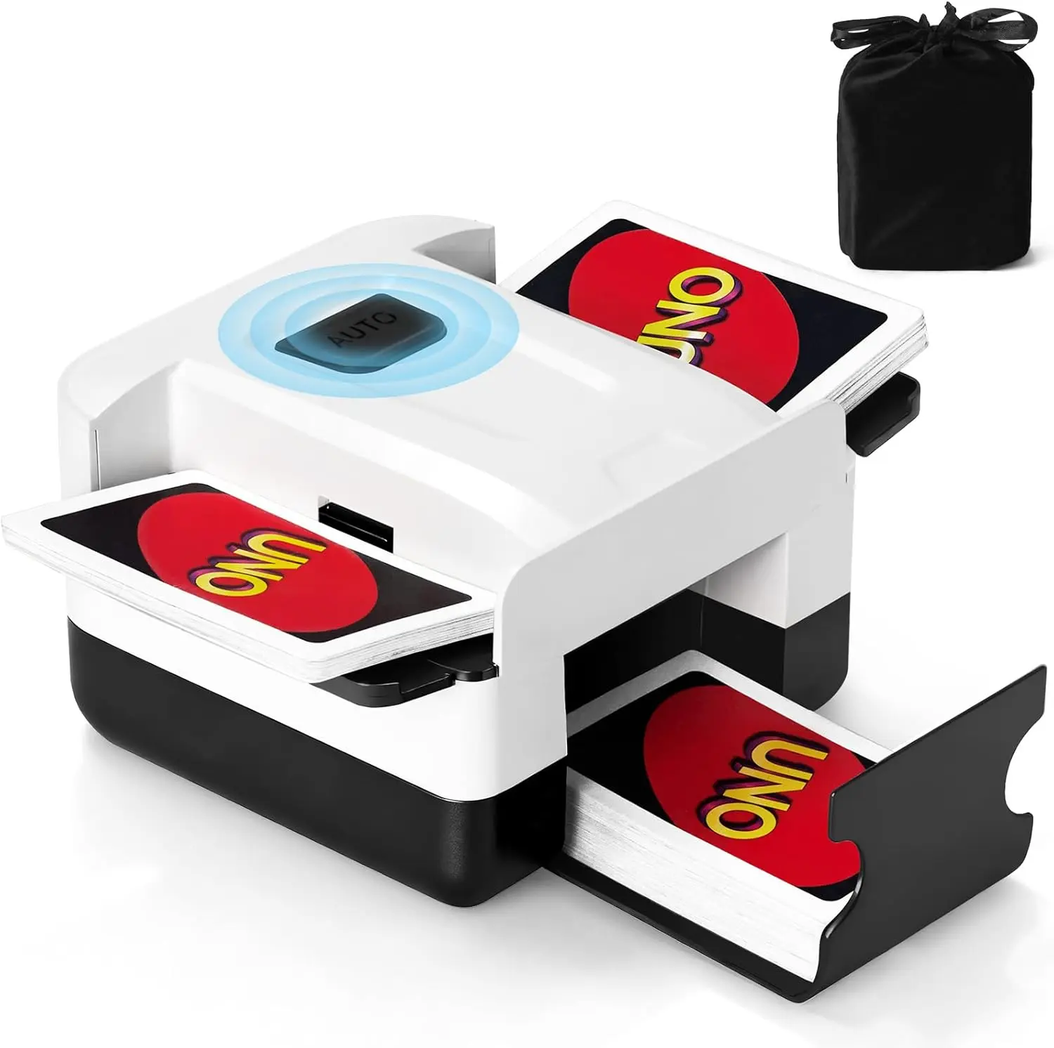 Automatic 2-Deck Rechargeable Electric Card Shuffler, Party Toy for Home Card Games & Travel UNO Poker Play