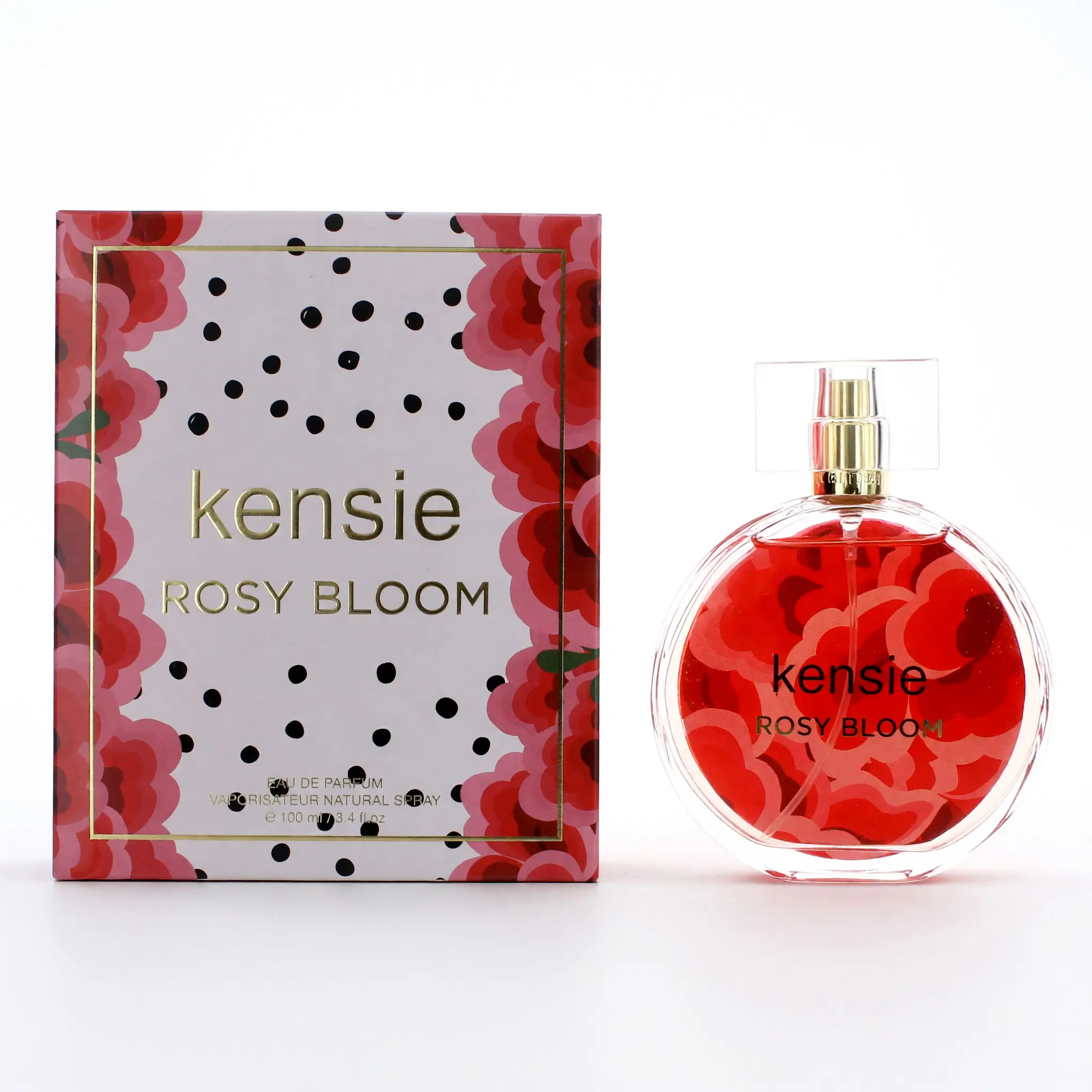 Kensie Rosy Bloom Eau de Parfum, 3.4oz Signature Scent for Women - Floral Perfume Spray with Grapefruit, Jasmine & Dewy Green Notes, Spray Bottle, Clean Girl Perfume, Fruity Scent Women's Fragrance
