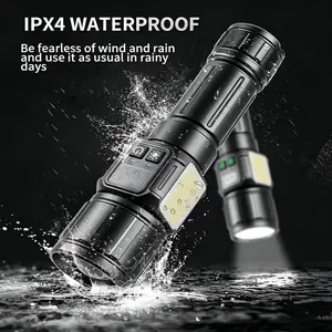 Truck driver roadside emergency flashlight, rechargeable 1000 lumens work light with strong magnetic base, for over-the-road semi trucks, tire changes, night work, 3000 mAh