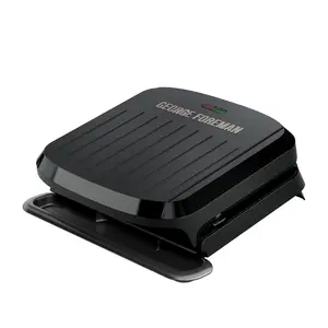 George Foreman 4‑Serving Electric Grill & Panini Press, Easy‑Clean Removable Dishwasher‑Safe Nonstick PlatesGeorge Foreman 4‑Serving Electric Grill & Panini Press, Easy‑Clean Removable Dishwasher‑Safe Nonstick Plates
