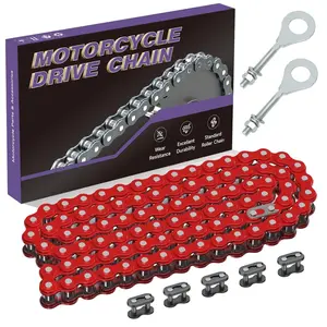 420 Chain Mini Bike Chain 90 Links Replacement For Mini Bike,CT200U,BT200X,CT200U-EX,Baja Warrior,Massimo MB200,TrailMaster Predator 212,196cc,6.5hp Accessories Parts Chain Adjuster