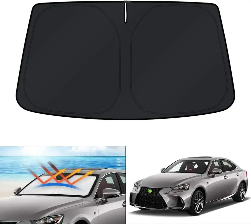 Windshield Sun Shade for Lexus IS300/IS350/IS500/IS250/IS200t 2014-2026  Fit Shade Accessories Foldable Sun Visor Protector Blocks UV Rays Keep Car Cooler (NOT for Lexus RX, ES)