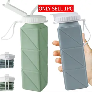 Foldable Travel Water Bottle, 1 Count Portable Leakproof Water Bottle with Lid & Filter, Drinking Cup for Travel, Camping, Hiking, Cycling & Sports, Travel Bottled Drinkware