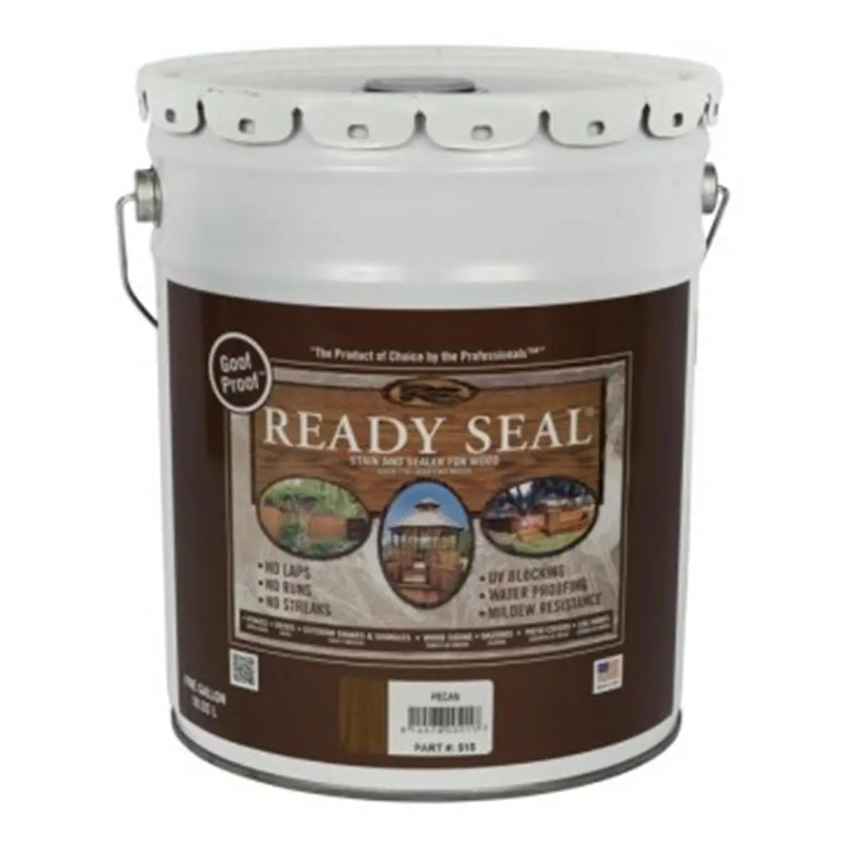 212 MAIN 5 gal Exterior Wood Stain & Sealer, Pecan - Outdoor Wood Lumber Finishing and Protection Solution, Wood Finishing