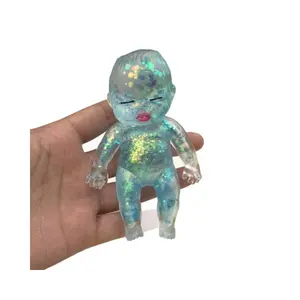 Transparent Glitter Baby Squishy, Soft Stretchy Fidget Toy