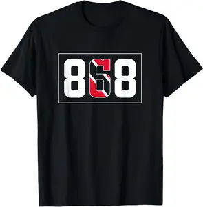 100% Cotton Trinidad And Tobago 868 National Pride Trinbagonians T-Shirt
